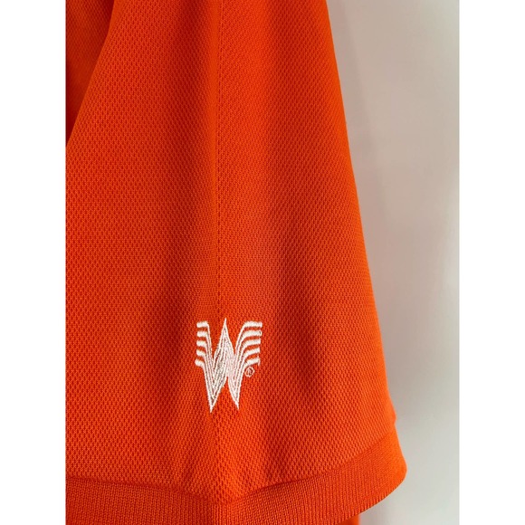 Whataburger Employee Orange Shirt XL Collared Short Sleeves Polo Collectible - Picture 3 of 6